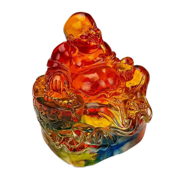 鹿港窯~居家開運琉璃擺飾 彌勒佛