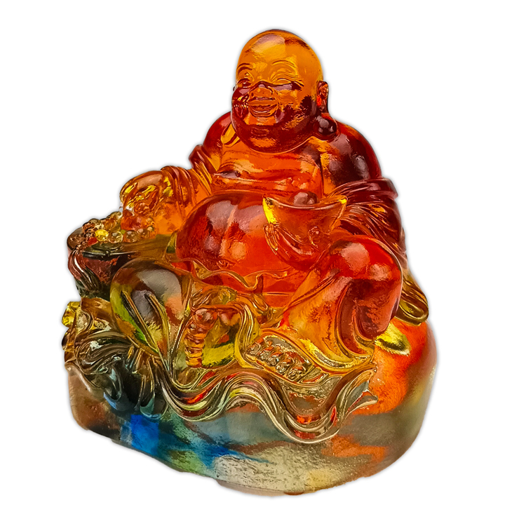 鹿港窯~居家開運琉璃擺飾 彌勒佛