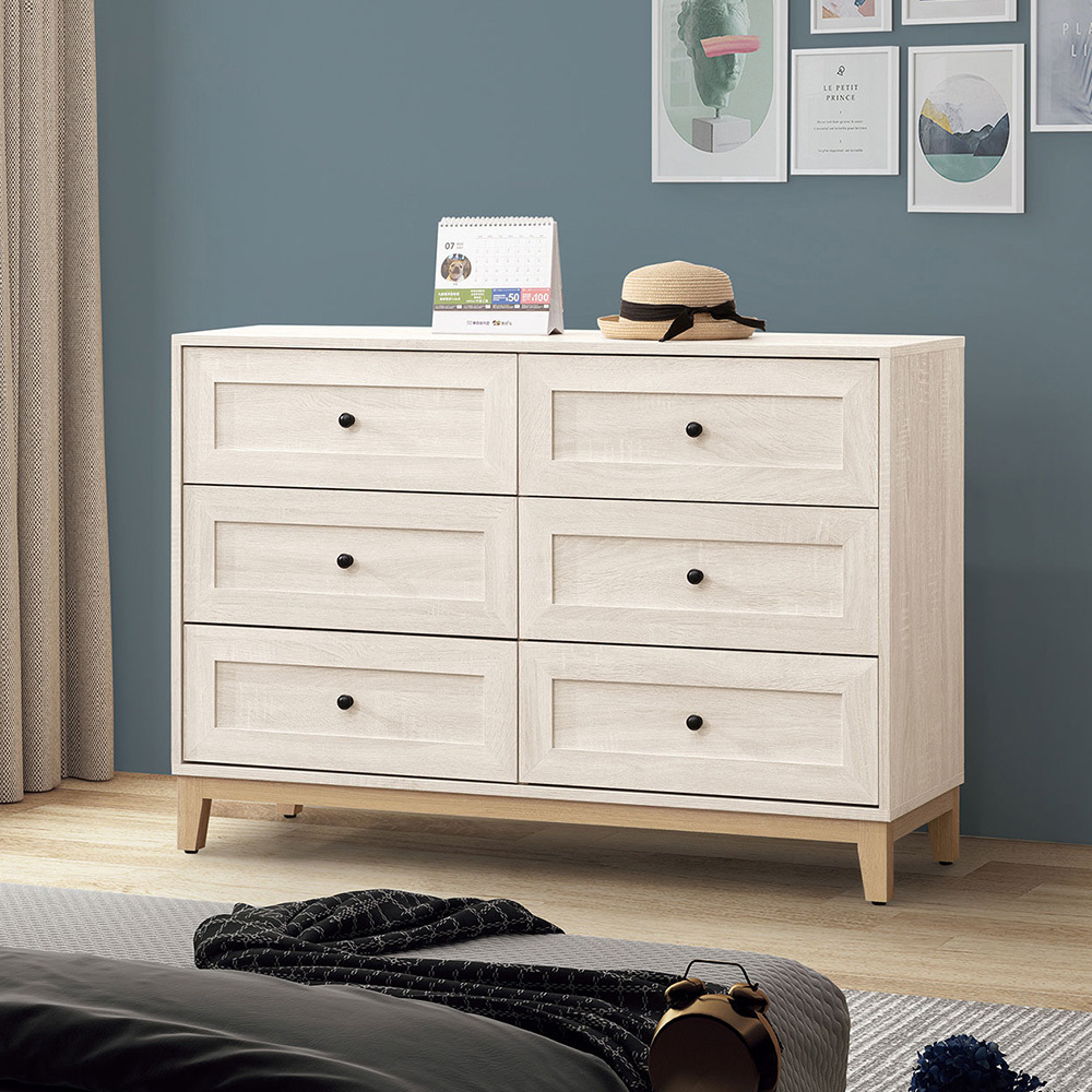 妮塔4尺六斗櫃/六抽收納櫃/置物櫃