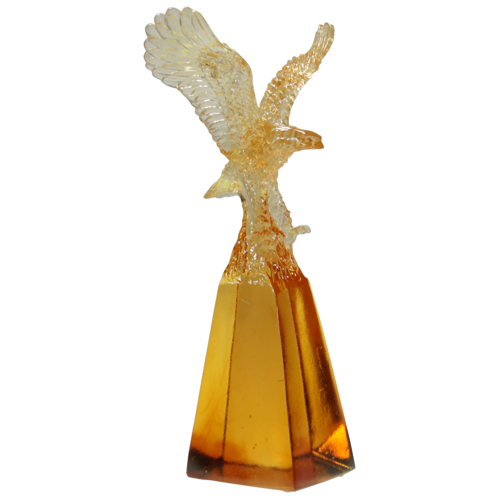 水晶琉璃獎盃擺飾｜登峰造極老鷹造型 榮耀巔峰象徵 企業獎牌首選