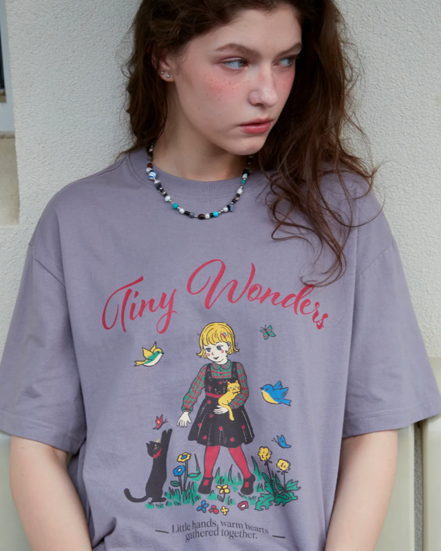 CPGN STUDIO / Wonders  Grey short T-shirt    JUL25