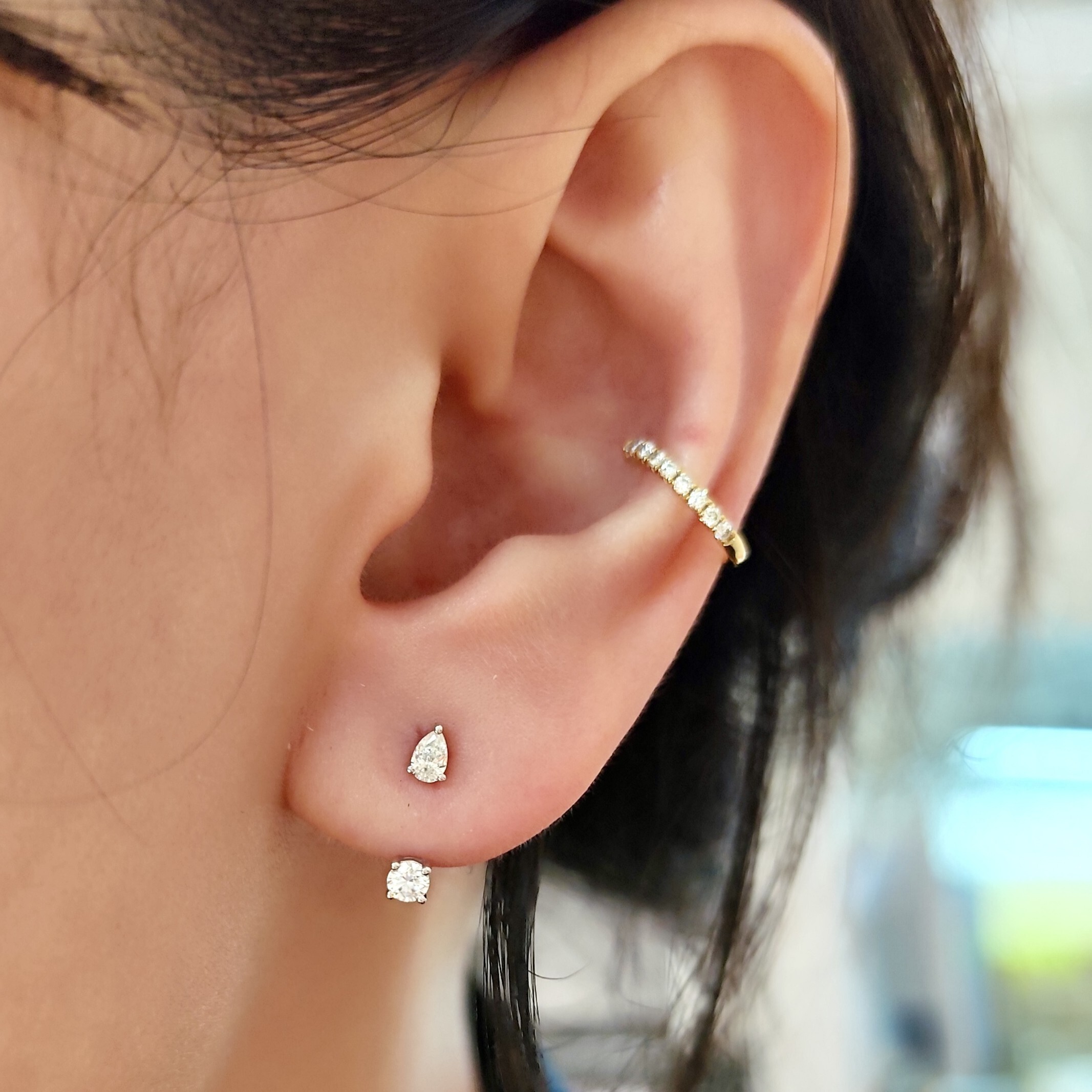 多種戴法 | 單邊鑽石耳環