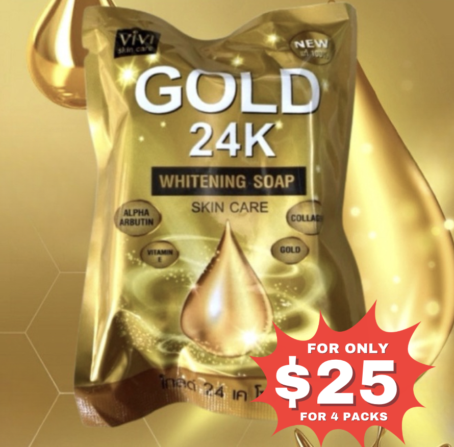 Gold 24K Whitening Soap (4 packs)
