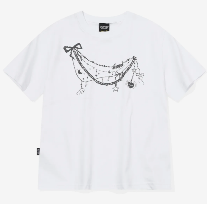 CPGN STUDIO / Angel Brooch Cropped Short T-shirt / White   JUL25