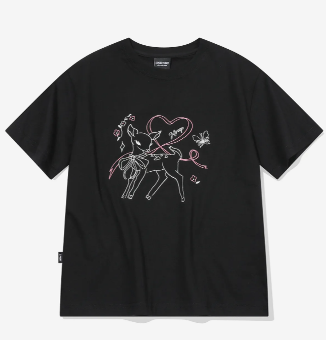 CPGN STUDIO / Dear Bloom Cropped Short T-shirt / Black   JUL25