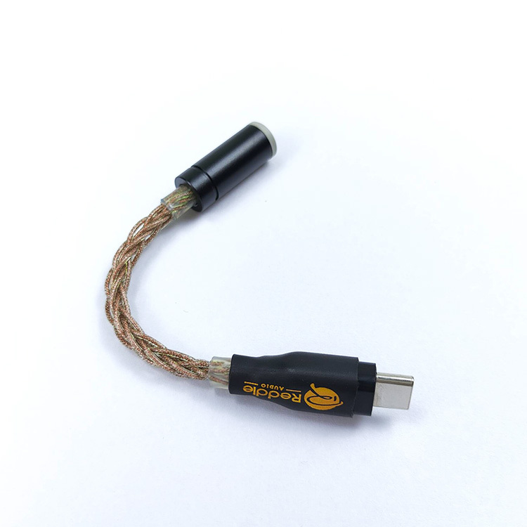 Reddle Audio – TED手機解碼耳擴短線 Type-C, Lightning > 3.5 | 純銅8絞