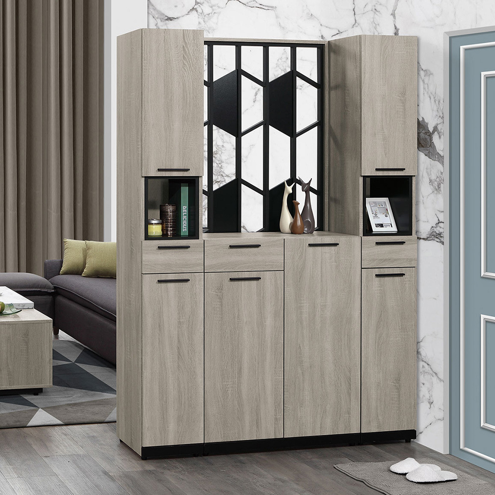 倫科4.7尺六門三抽屏風高鞋櫃/玄關收納櫃/隔間置物櫃