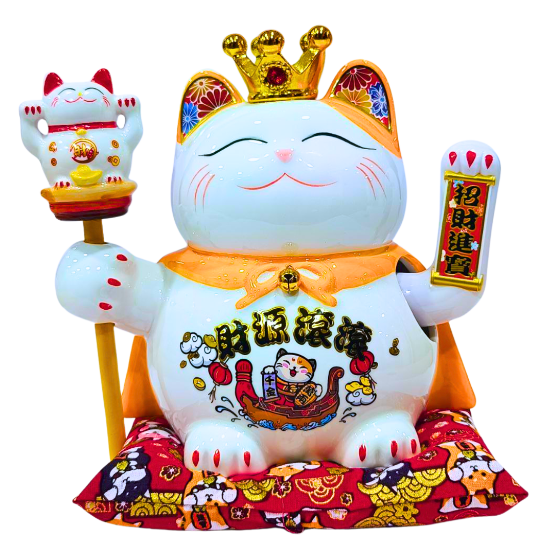 Royal Fortune Lucky Cat Waving Hand