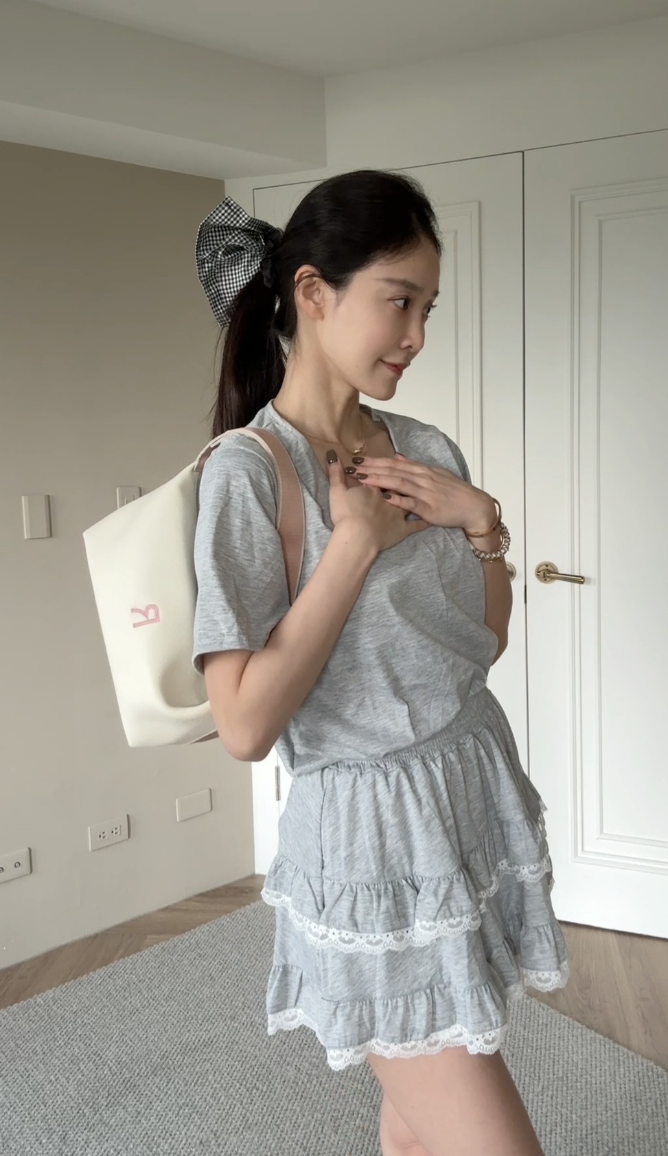 ｜韓國｜簡約T+蛋糕裙套裝*絕版現貨