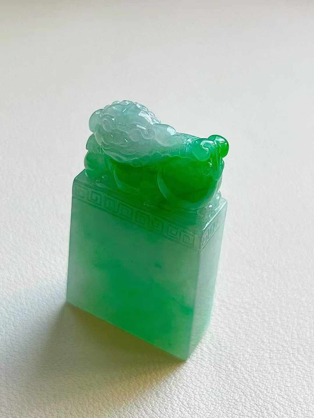 翡翠印章,天然翡翠A玉, 緬甸玉, Jade, Jadeite