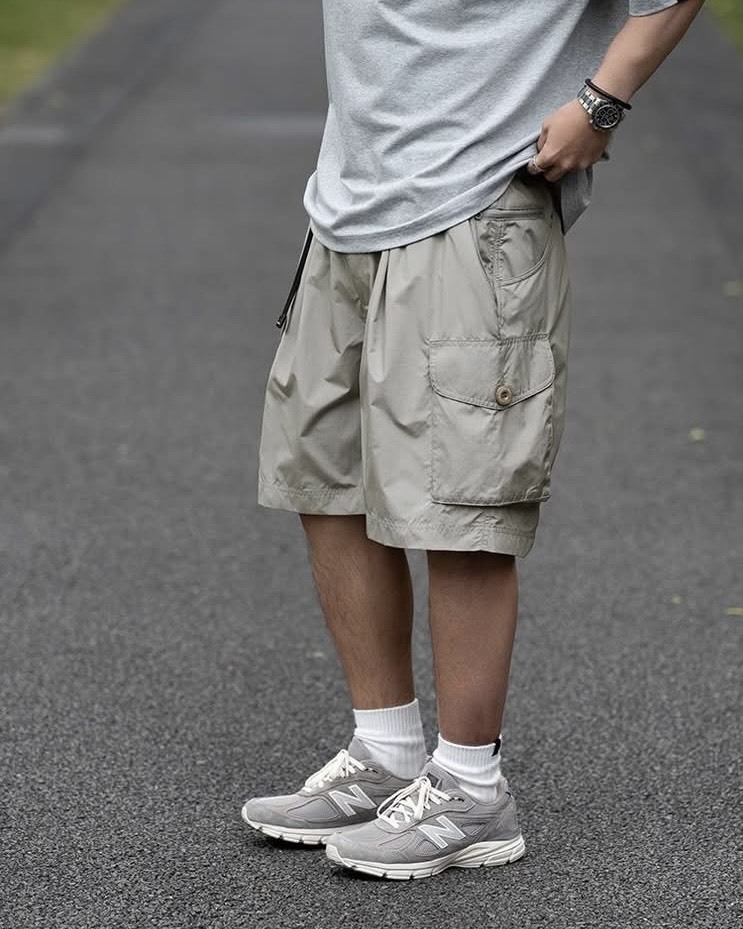 #預購 MASSULTI 25SS 金屬尼龍暗格肌理 口袋拉鍊 機能 防潑水 工裝短褲 三色