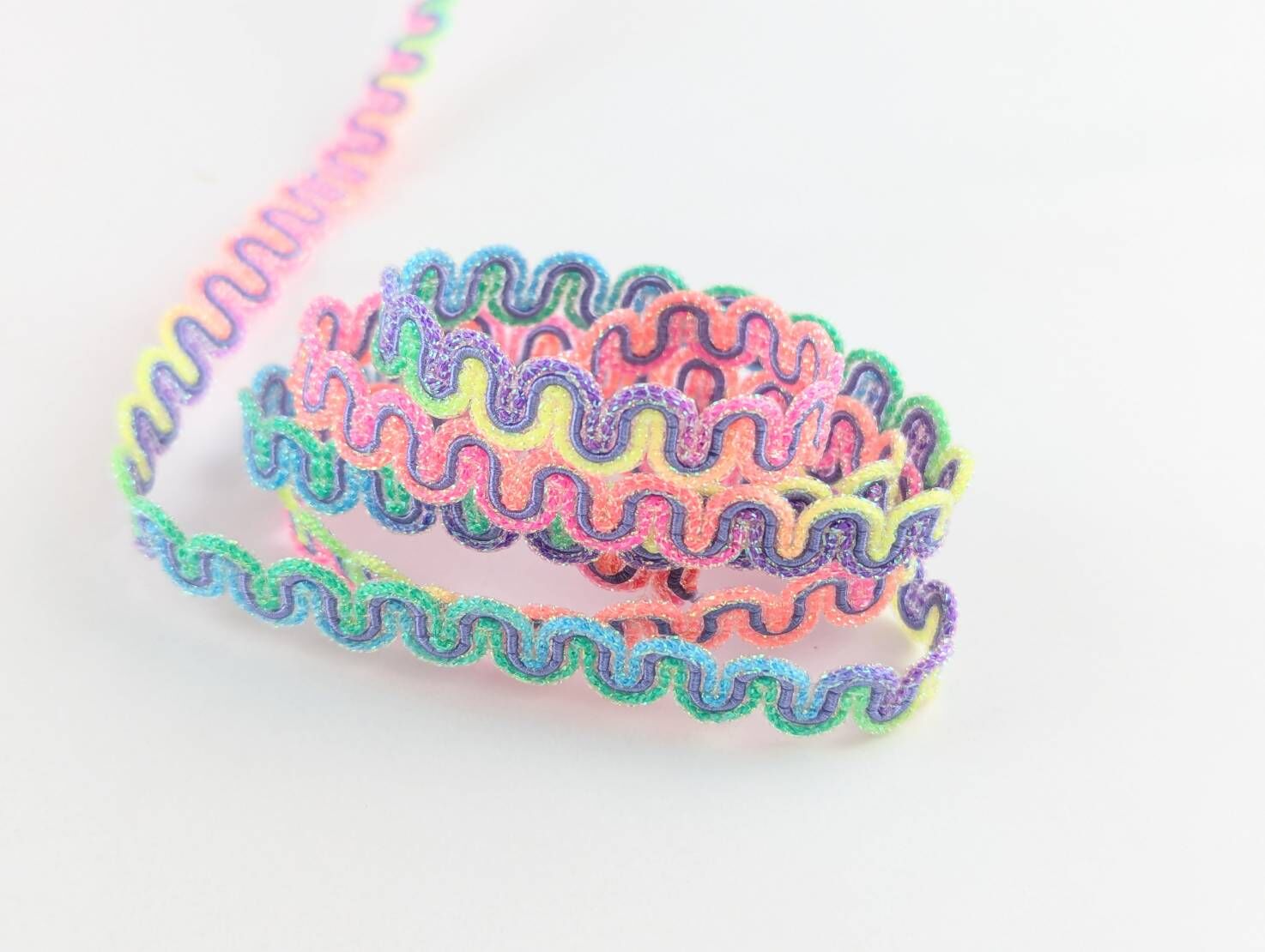 彩虹山形花飾織帶/完全限量