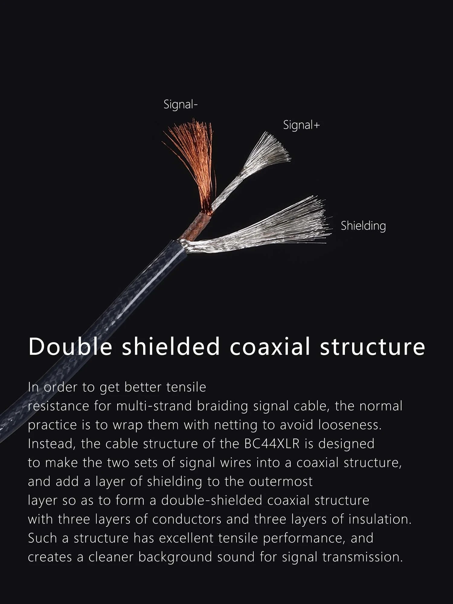 ddHiFi BC44XLR 4.4mm Balanced to XLR 3Pin Shielding Signal Cable