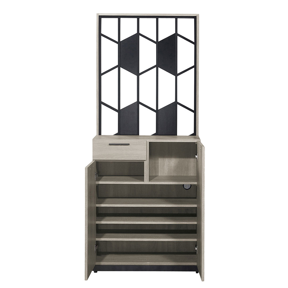 倫科2.7尺二門單抽屏風高鞋櫃/玄關收納櫃/隔間置物櫃