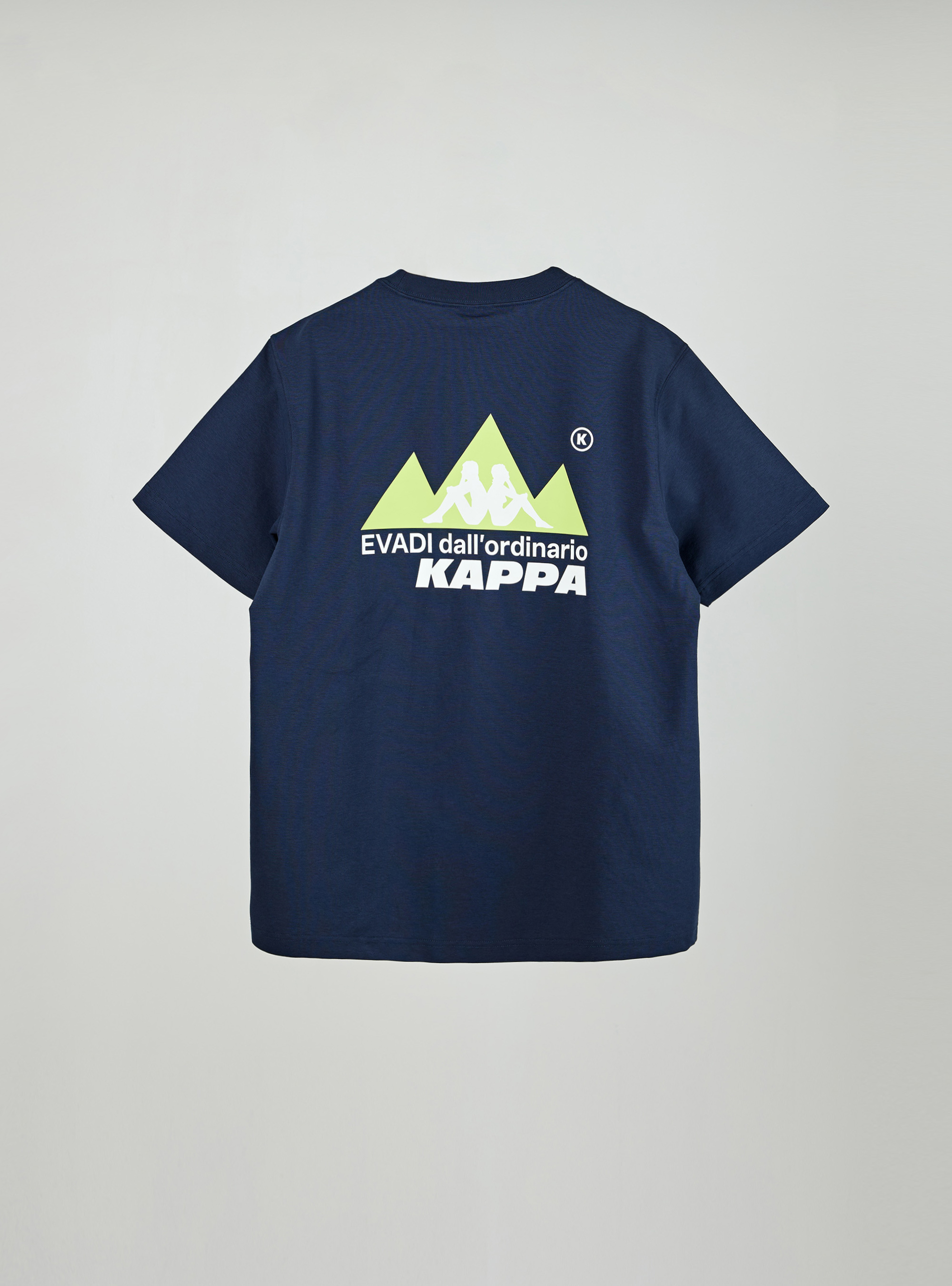 男女適穿 純棉山形印花圓領T-Shirt