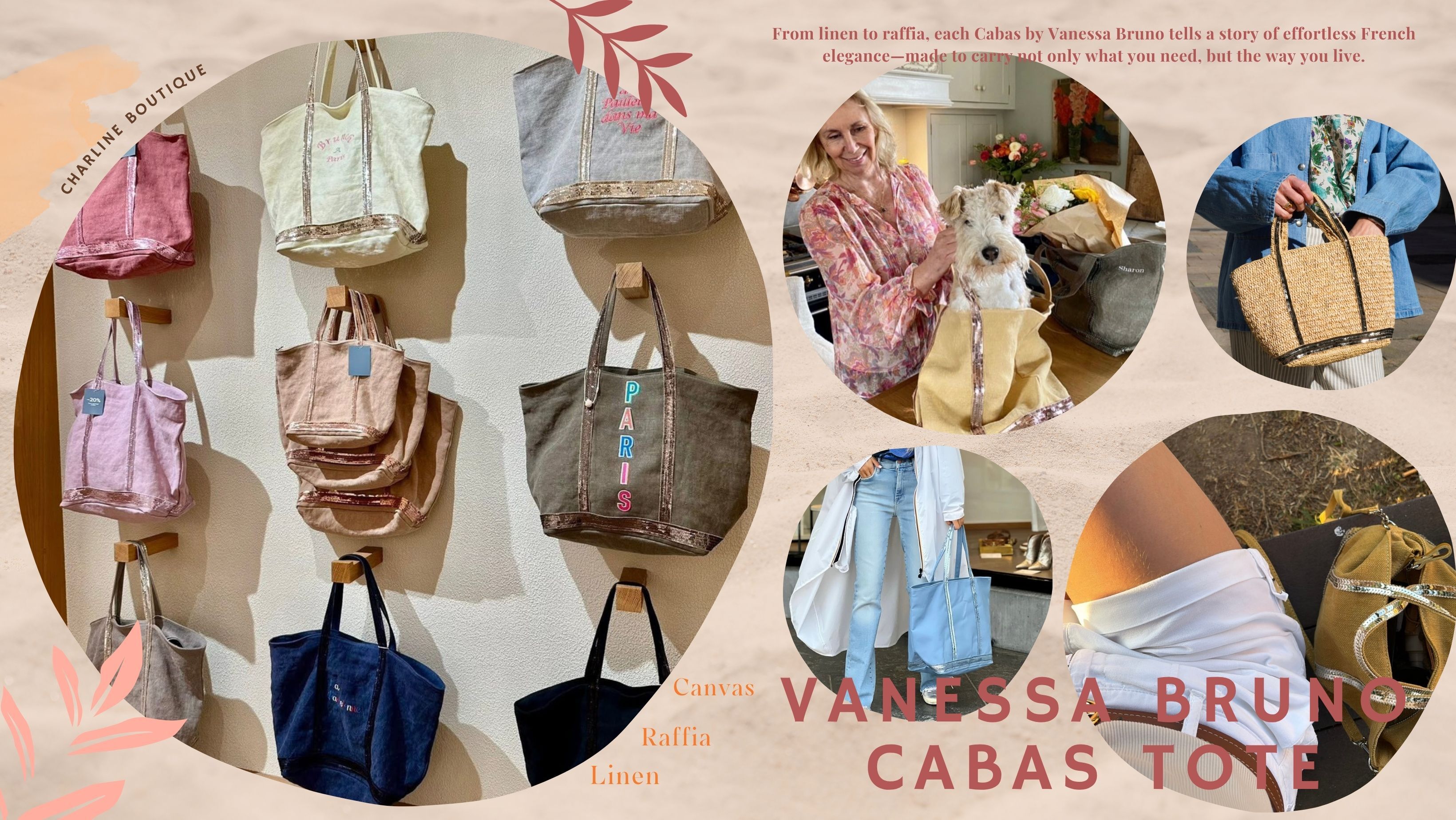 Vanessa Bruno Cabas 托特包憑藉「簡單卻不平凡」的設計，結合多元材質與法式審美，在歐洲與亞洲迅速累積一票愛用者。 不靠浮誇 Logo，不追逐流行，而是在生活中自然展現品味與實用性的完美平衡。  從學生到上班族、從媽媽到旅人，Cabas 系列總有一款能貼合您的日常與理想生活風格。  如果您也在尋找一顆兼具輕奢質感與實用機能的法式托特包，現在就不妨前往 CHARLINE BOUTIQUE 看看，探索更多 Vanessa Bruno 不同材質、尺寸與季節限定款式，為日常穿搭注入法式靈魂的一抹優雅。
