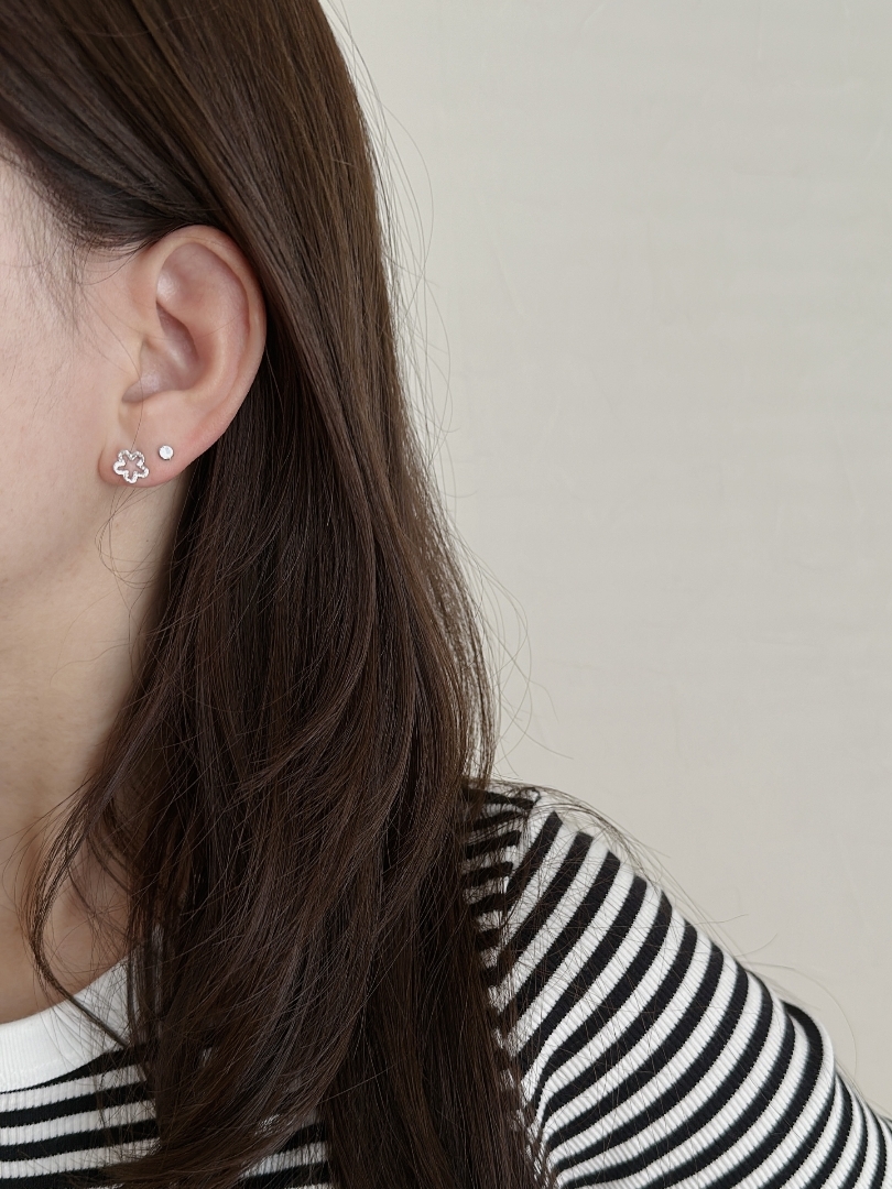 S925 flower frame pierce