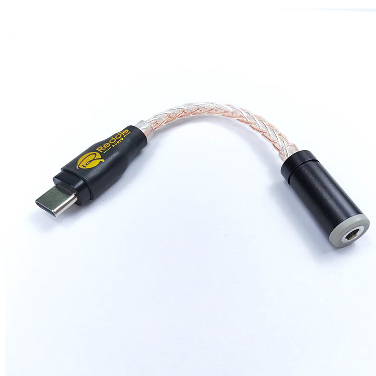 Reddle Audio – LUX進階手機解碼耳擴短線 Type-C, Lightning > 3.5,4.4 | 純銀純銅8絞