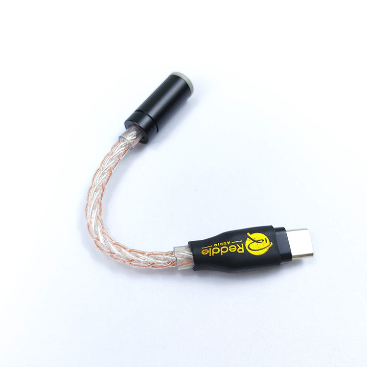 Reddle Audio – LUX進階手機解碼耳擴短線 Type-C, Lightning > 3.5,4.4 | 純銀純銅8絞