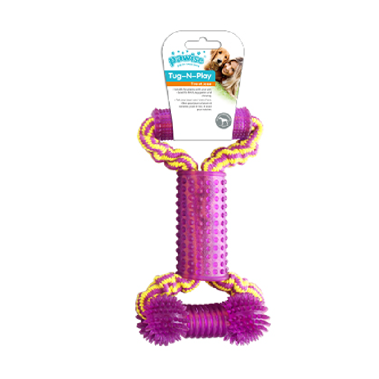 Pawise|TUG-O-Play 骨型-紫色 (NO.14539-3)