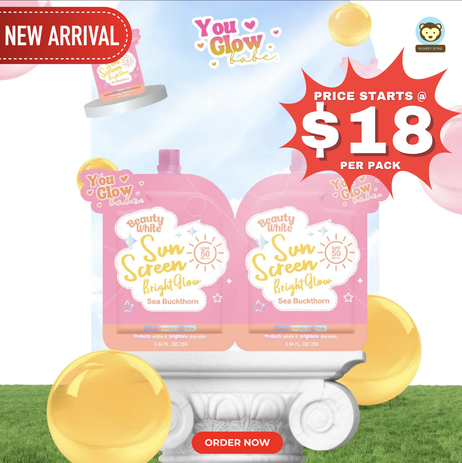 YGB Beauty White Bright Glow Sunscreen