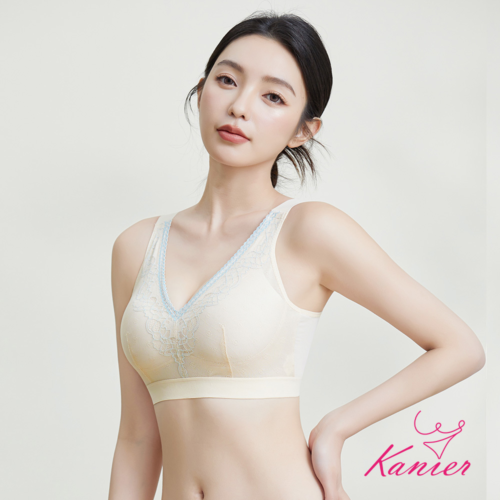 【Kanier卡妮兒】森之呼吸舒棉 深Ｖ曲線 無鋼圈內衣【2870 膚色－Ｍ / L / XL / Q(2XL) / EQ(3)XL】
