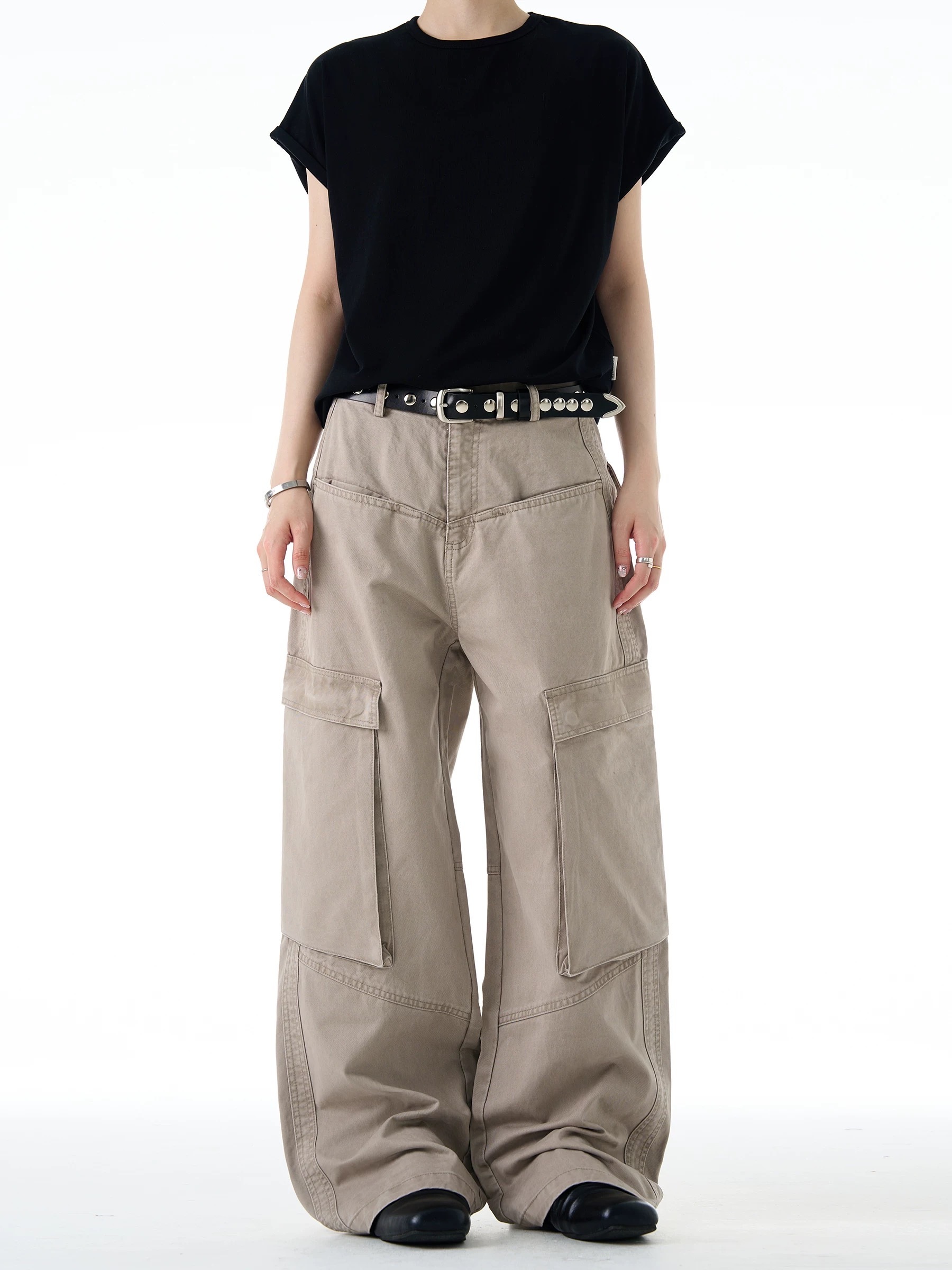 - SIMPLEACTION - 美式大口袋結構工裝褲