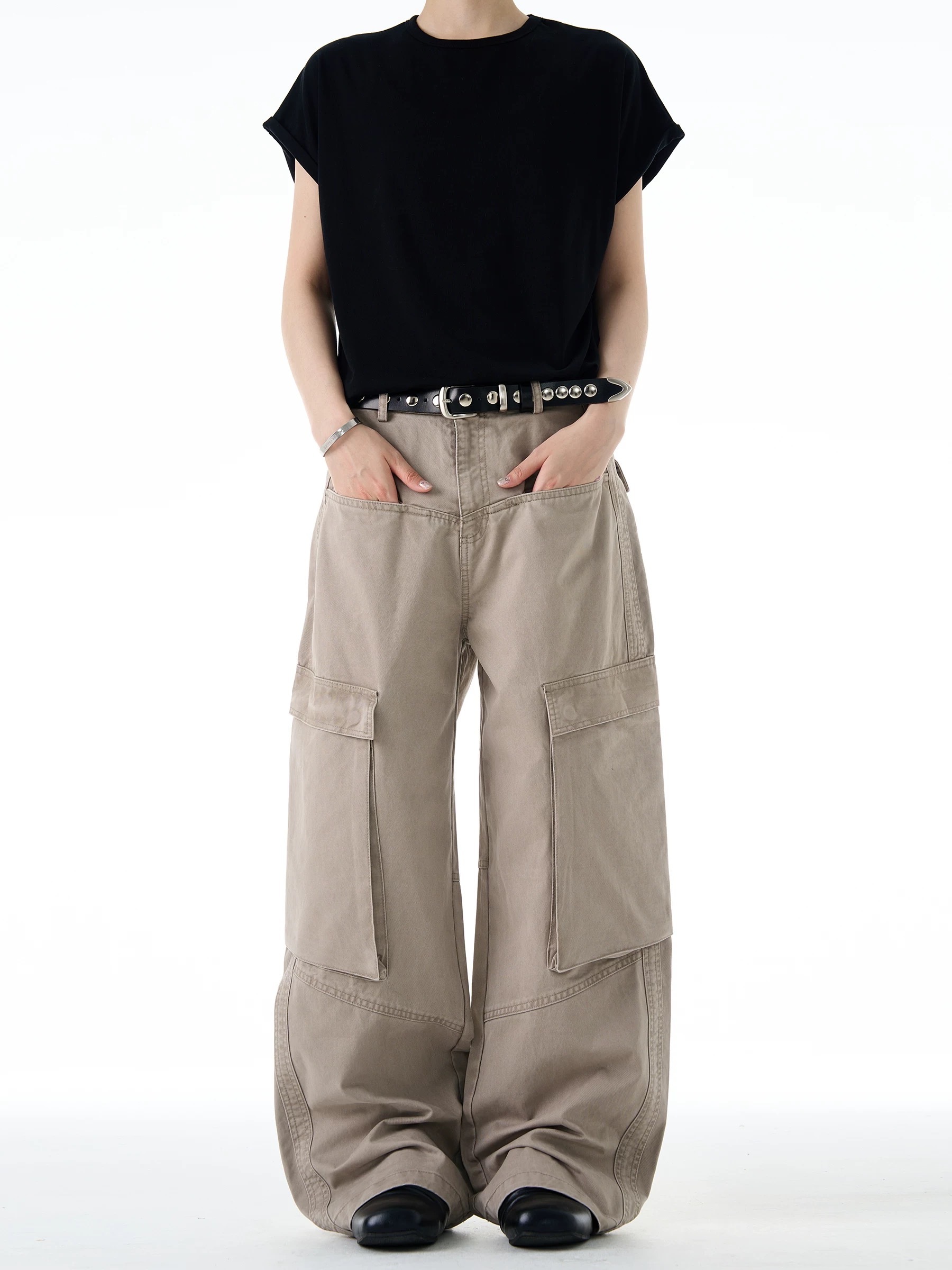 - SIMPLEACTION - 美式大口袋結構工裝褲