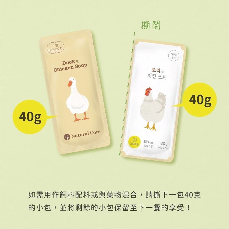 NATURAL CORE 自然核心｜韓國 營養湯雙袋湯包 貓補水湯罐
