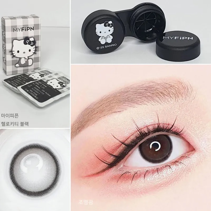 FiPN x Hello Kitty 1 Month Black｜月拋彩妝隱形眼鏡｜每盒2片