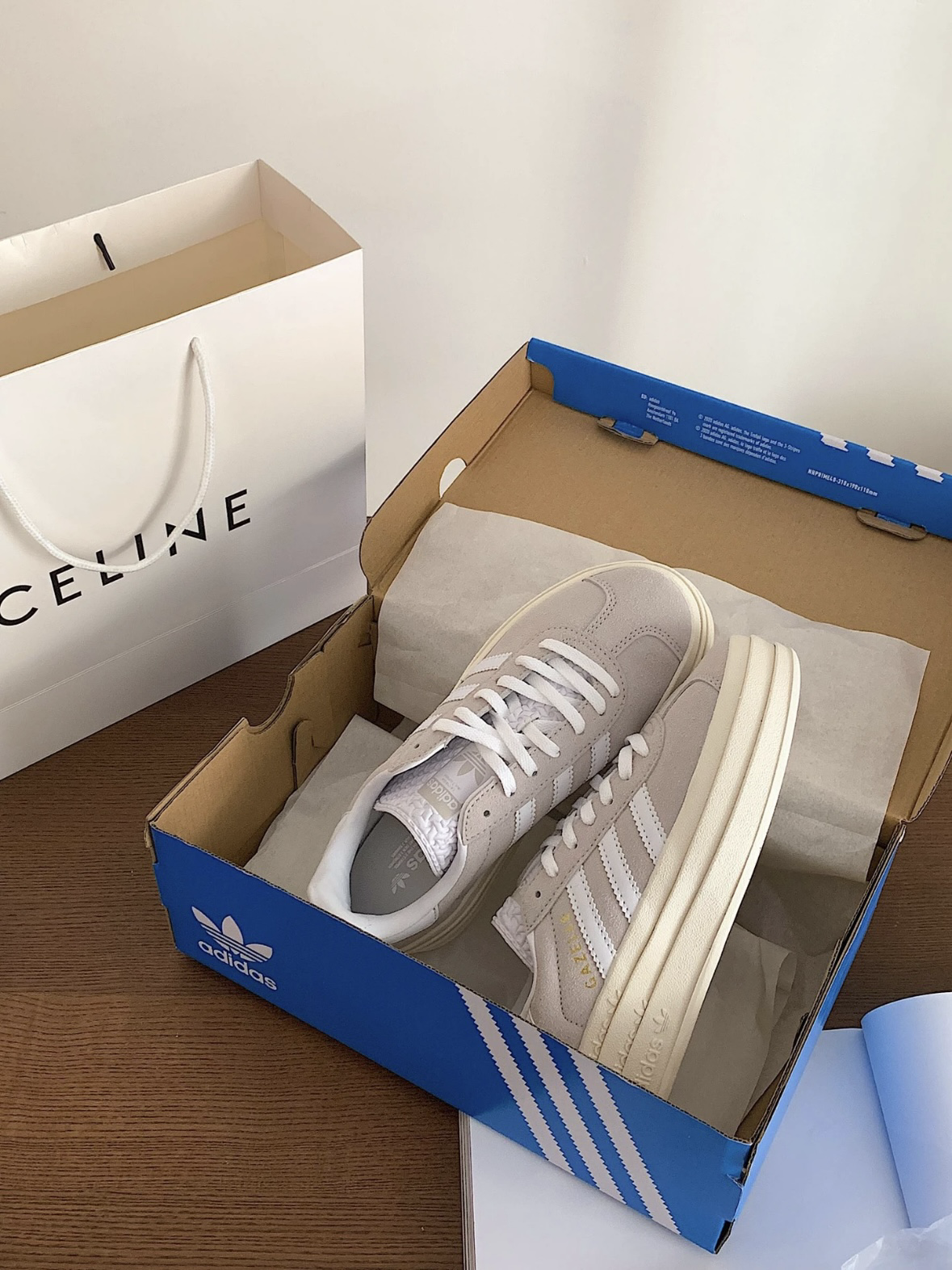 ADIDAS GAZELLE BOLD 灰白厚底 HQ6893