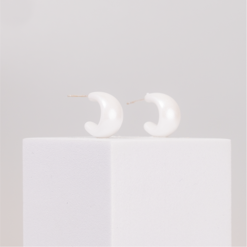 【AOI】純白不只簡單-S925純銀耳環