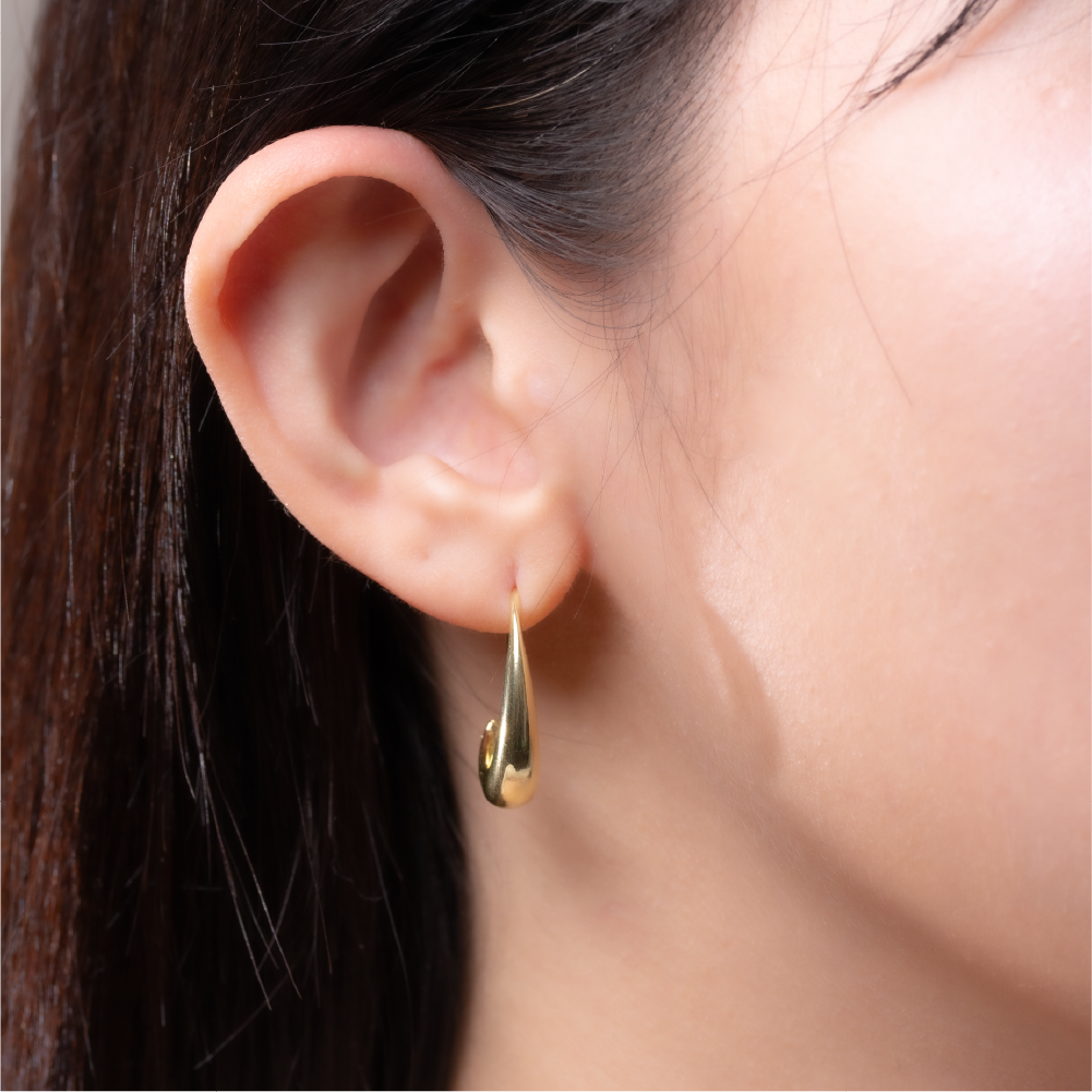 【AOI】靜靜看著雨滴落下-S925純銀耳環 金/銀