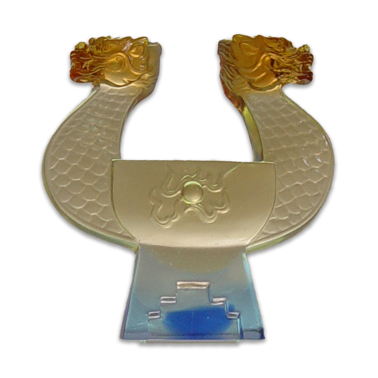 鹿港窯禮品館 居家開運琉璃擺飾.獎牌 威震八方