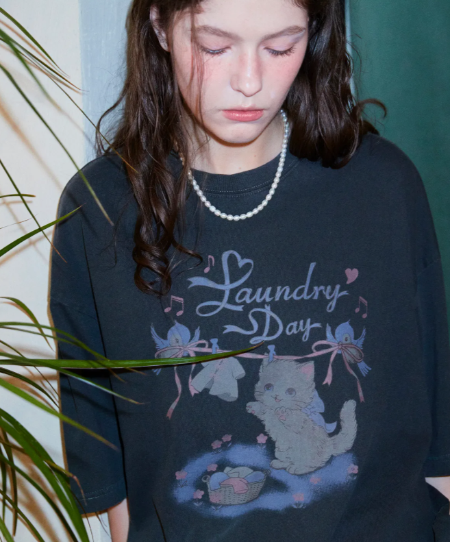 CPGN STUDIO / Laundry Day Pigment Short T-shirt / Smokeblack   JUL25