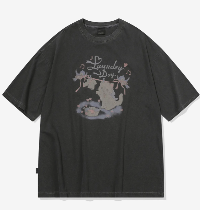 CPGN STUDIO / Laundry Day Pigment Short T-shirt / Smokeblack   JUL25