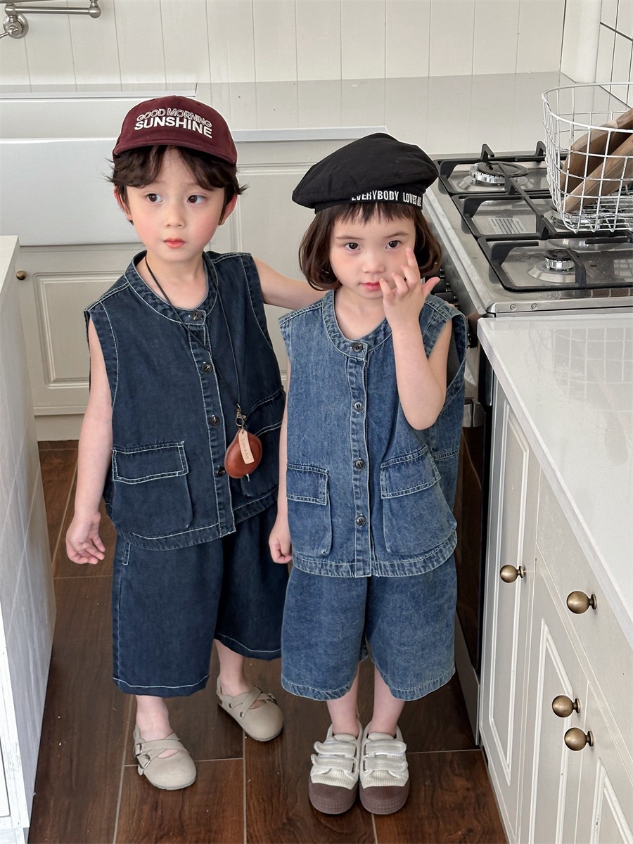 個性牛仔背心套裝