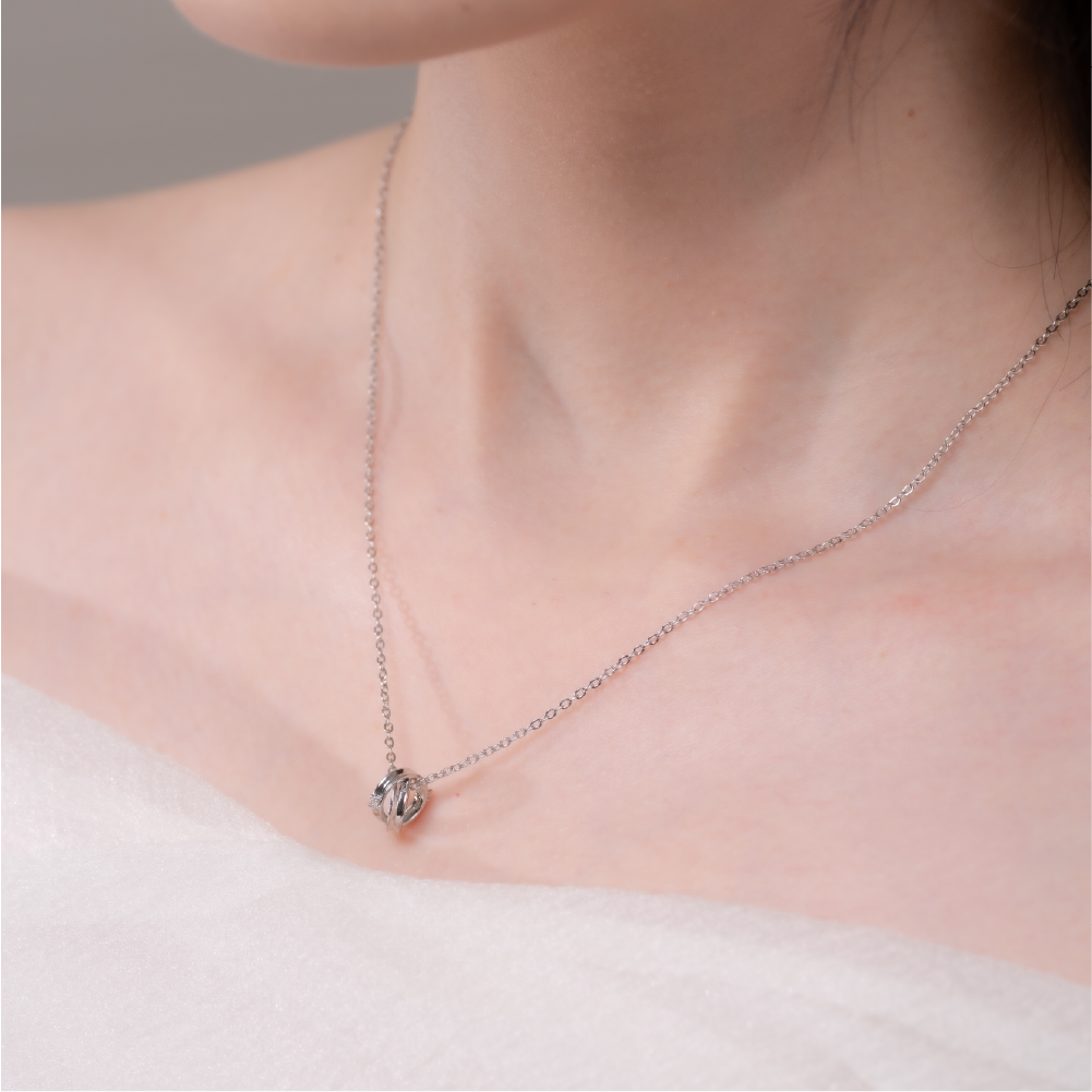 【AOI】生活繞兩圈盡是繽紛-鑽石純銀項鍊垂飾