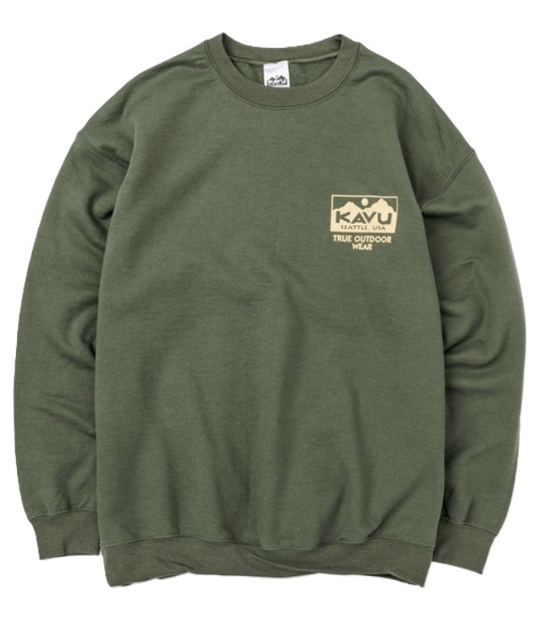 KAVU 日版 True Logo Sweat #19823037  ( 048 Militaly Green )