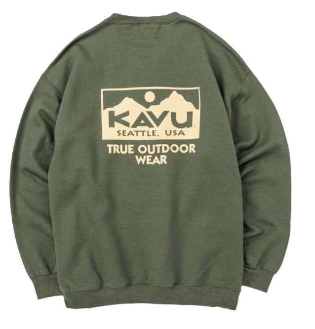 KAVU 日版 True Logo Sweat #19823037  ( 048 Militaly Green )