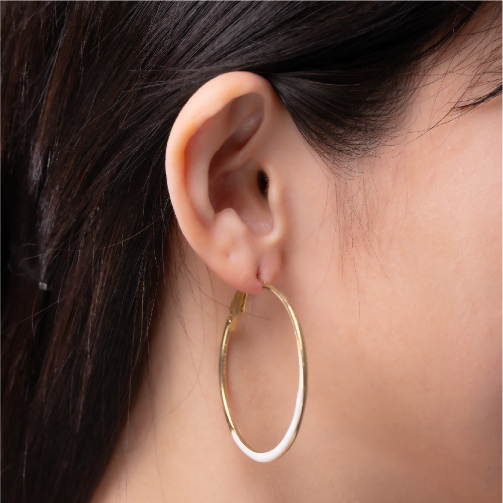 【AOI】白色黑色都適合我-S925純銀耳環