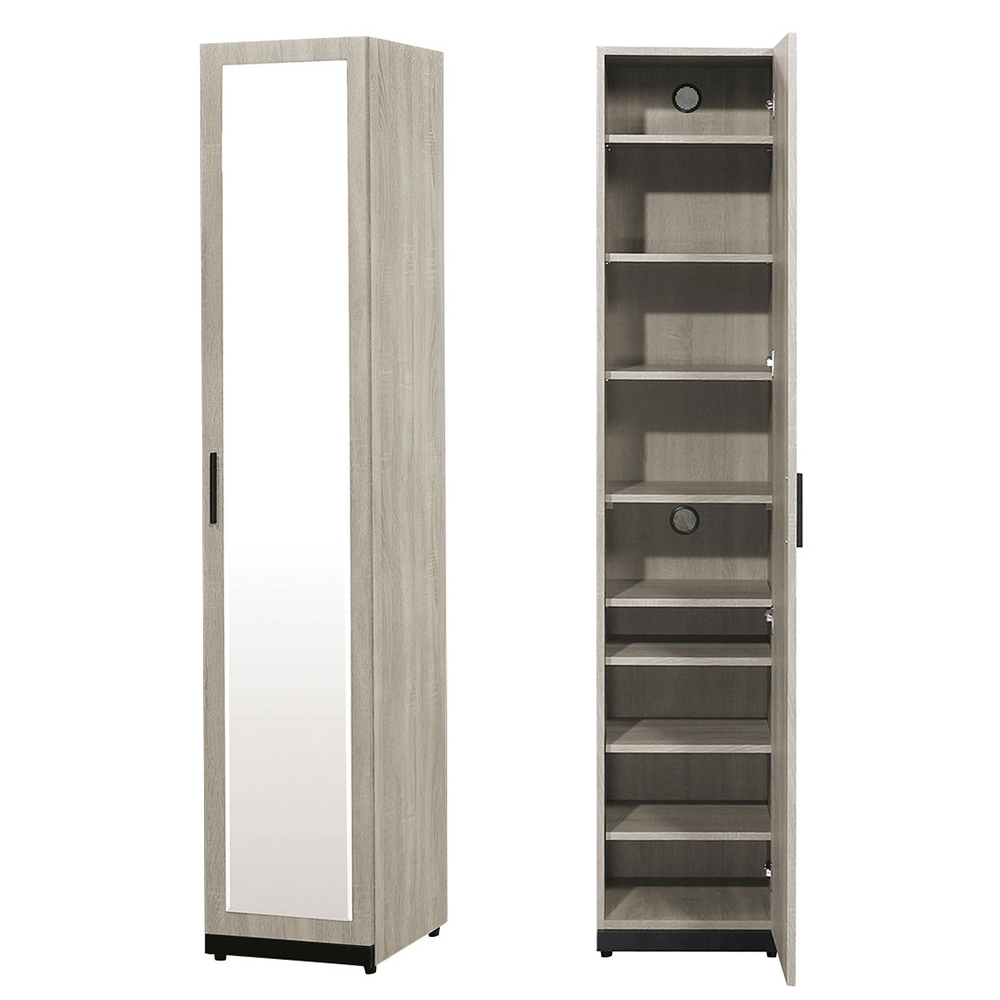 倫科1.3尺鏡門高鞋櫃/玄關收納櫃/隔間置物櫃