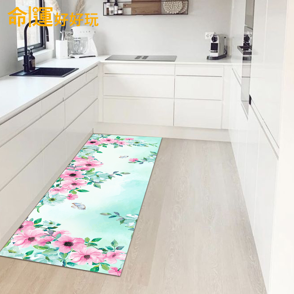 【命運好好玩】春漾花開防水地墊2入 (廠商直出、不參加免運及滿額贈優惠)