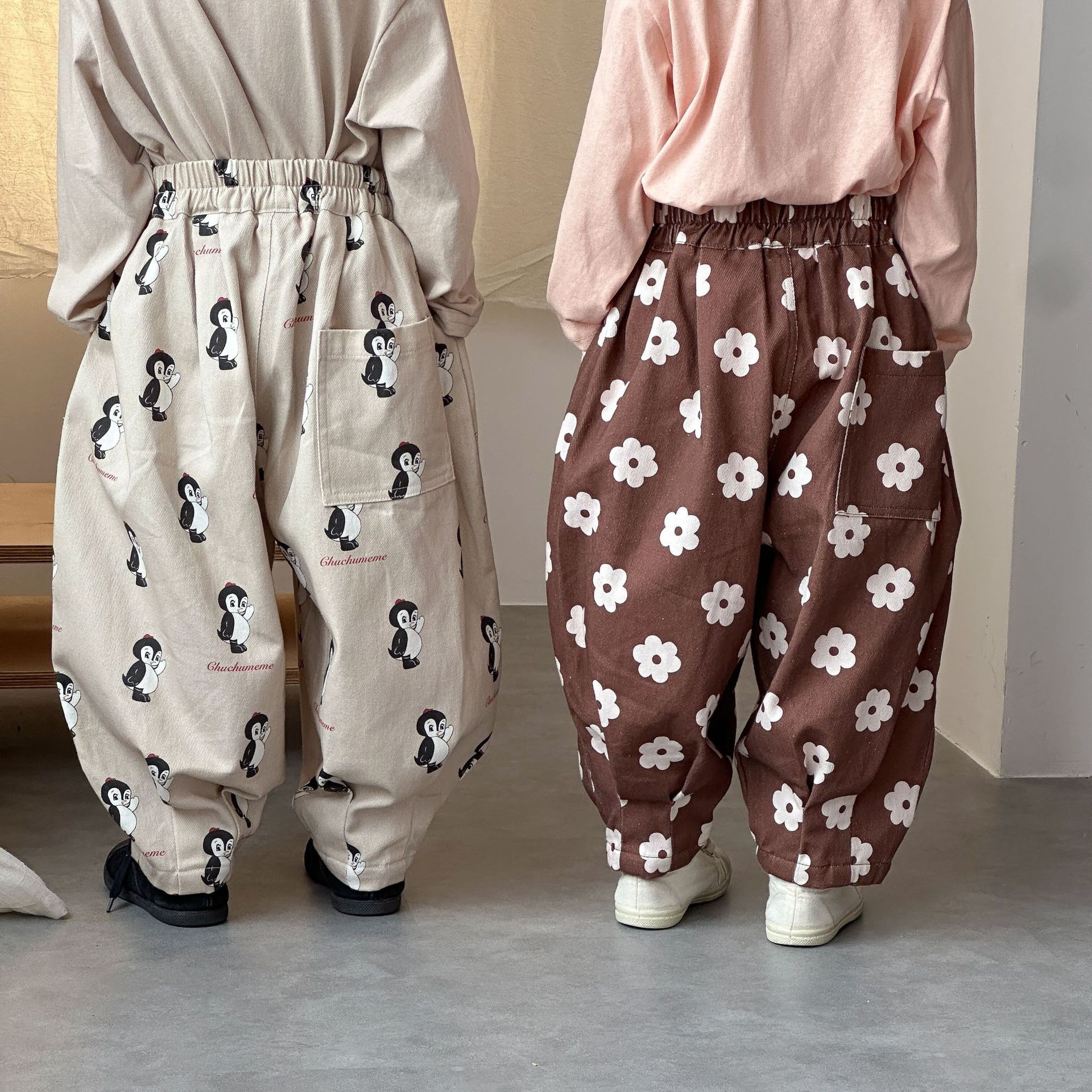 兩色復古燈籠褲