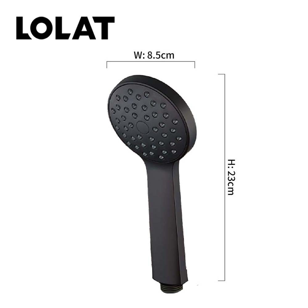 LOLAT單段式低壓大流量蓮蓬頭-黑色HS133BP