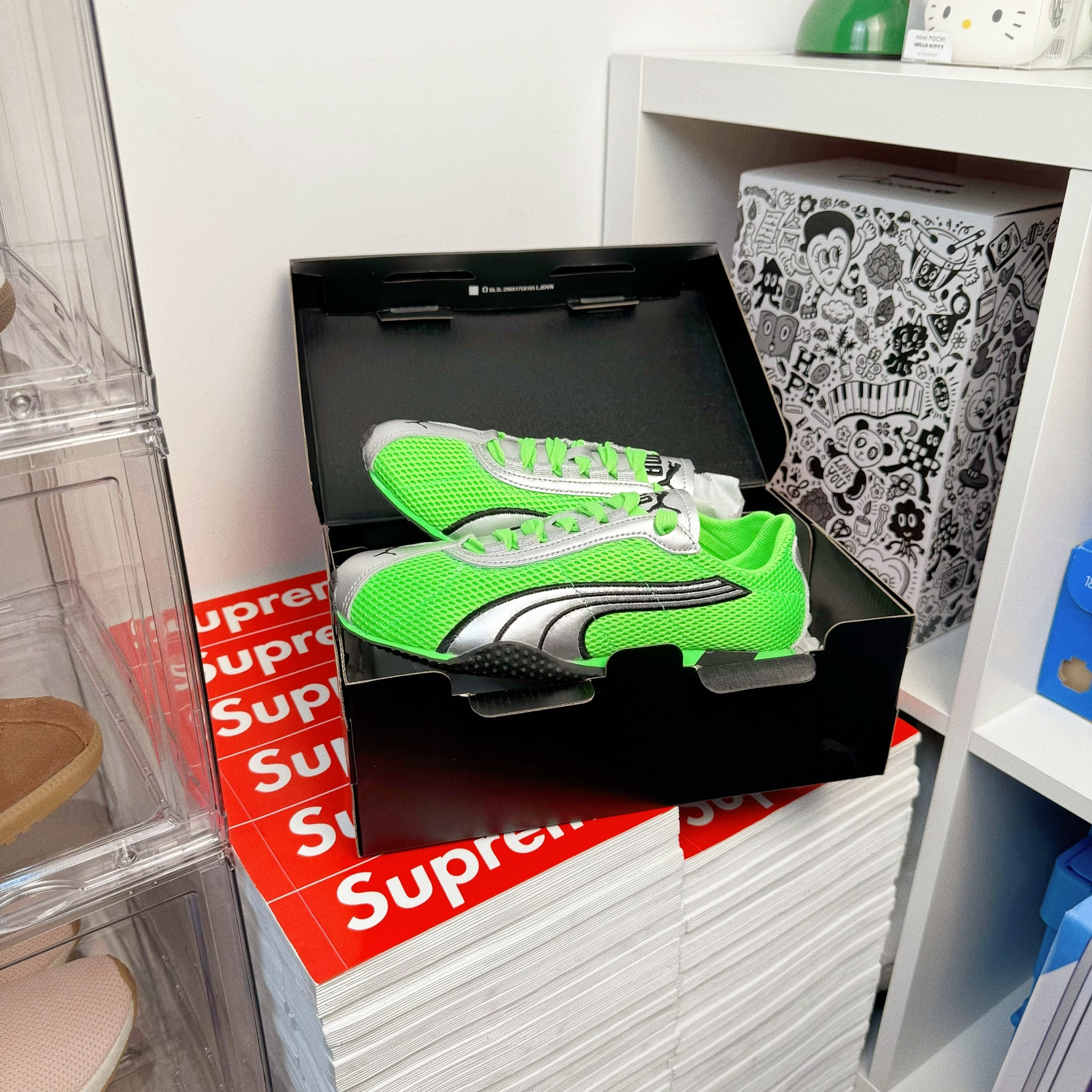 PUMA H-Street OG 螢光綠 銀色 Rose同款 復古鞋 40369201