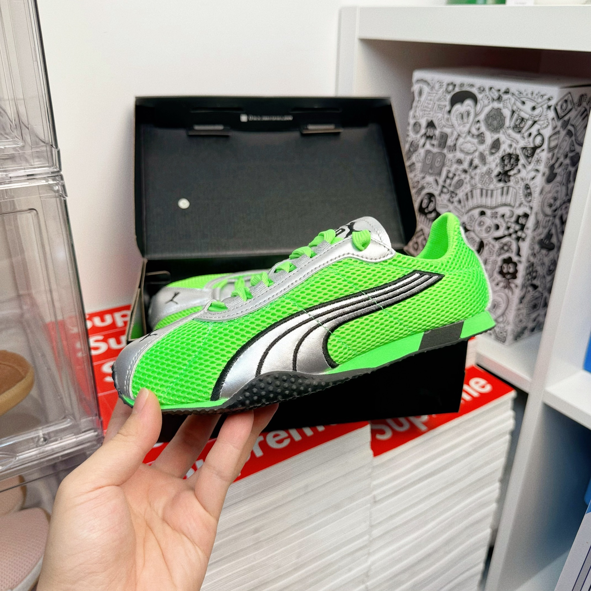 PUMA H-Street OG 螢光綠 銀色 Rose同款 復古鞋 40369201