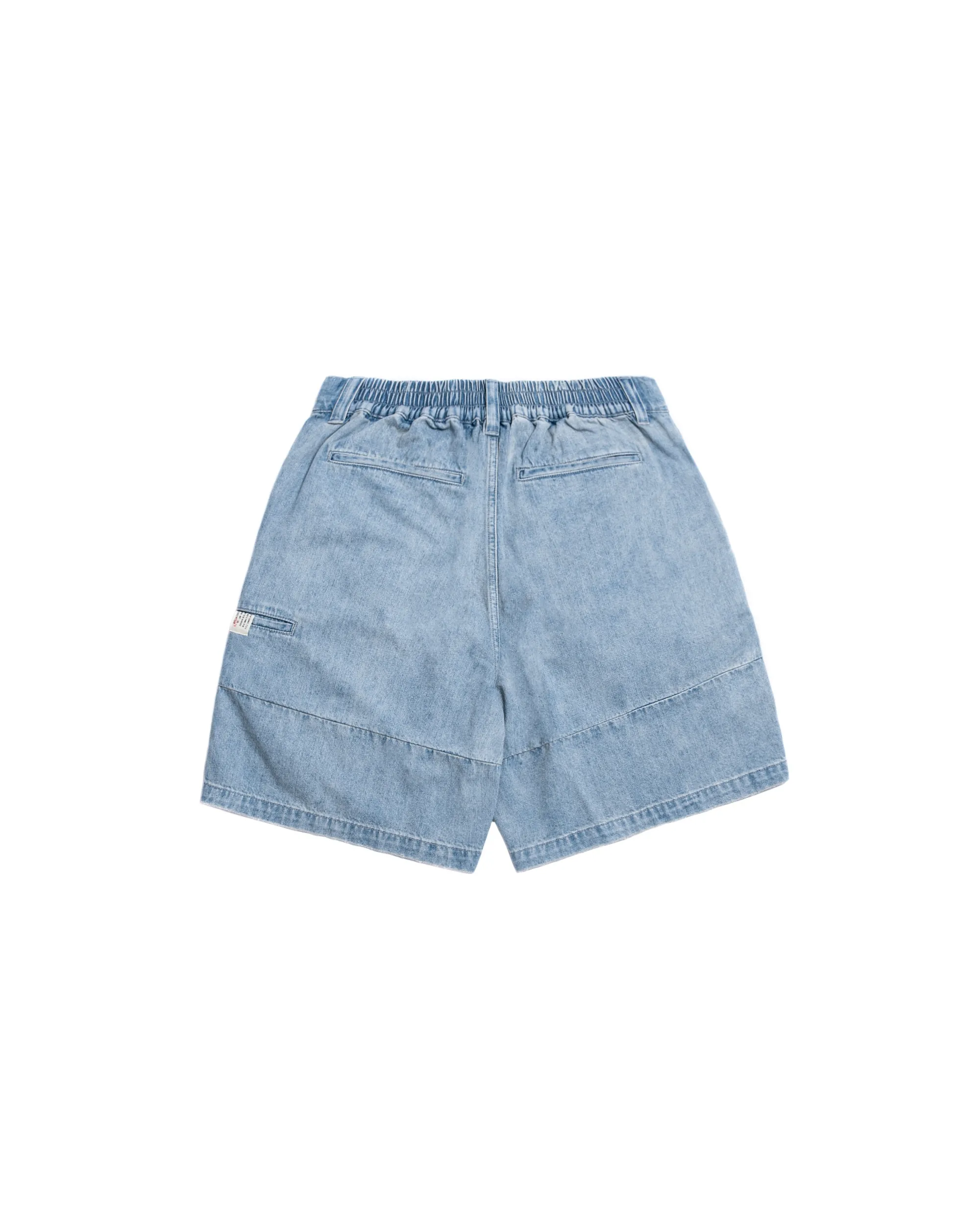 Persevere Double-Pleated Balloon Shorts - Washed Light Blue