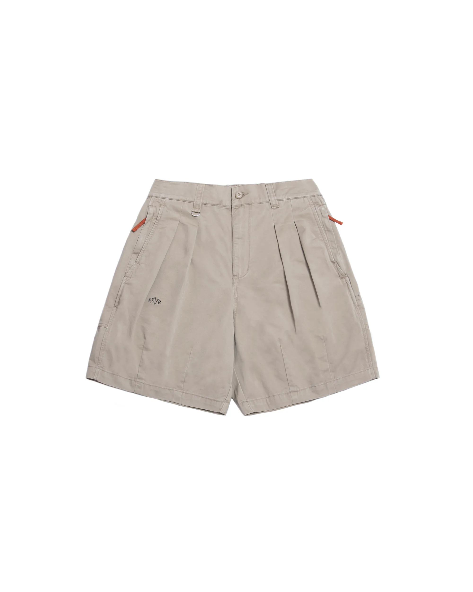 Persevere Double-Pleated Balloon Shorts - Light Khaki