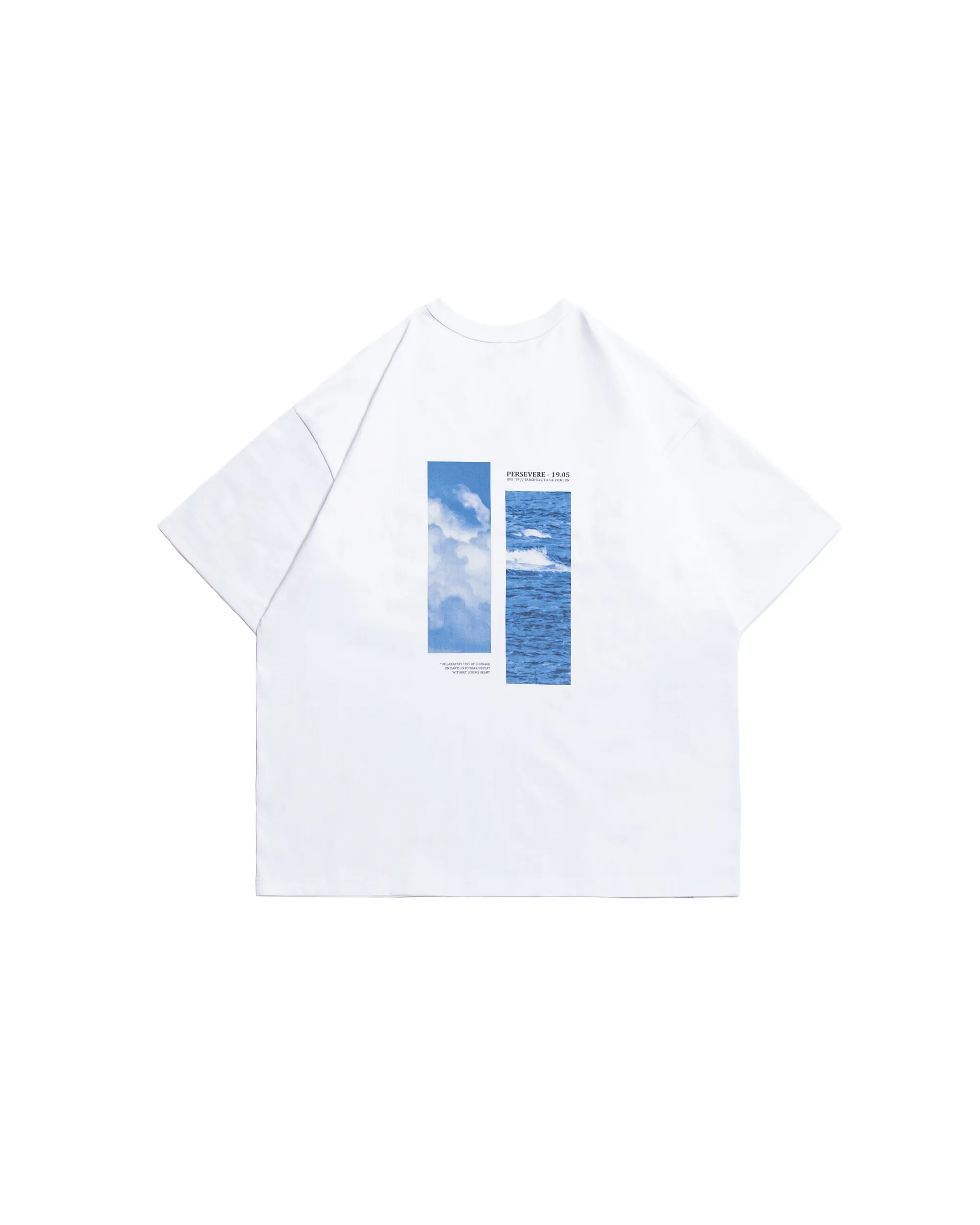 PERSEVERE PHOTO GRAPHIC T-SHIRT - WHITE
